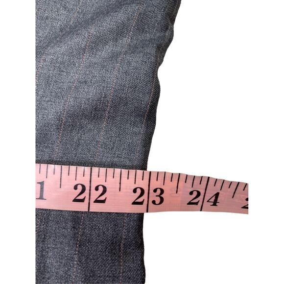 Ralph Lauren Jacket Mens 44R Gray Pinstripe 92% Wool 8% Cashmere Two Button - Picture 7 of 12